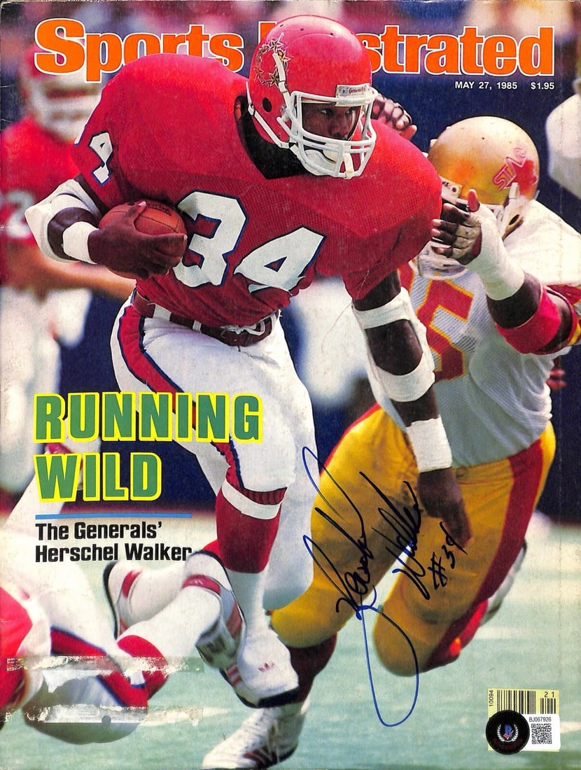 Herschel Walker Signed Sports Illustrated May 27 1985 Beckett Certified (1 of 1)