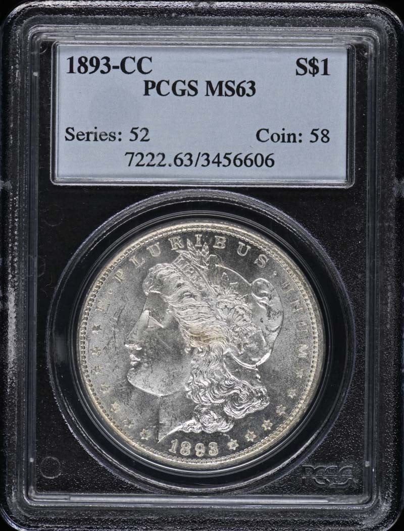 1893-CC Morgan Dollar PCGS MS63 Uncirculated Coin (1 of 4)