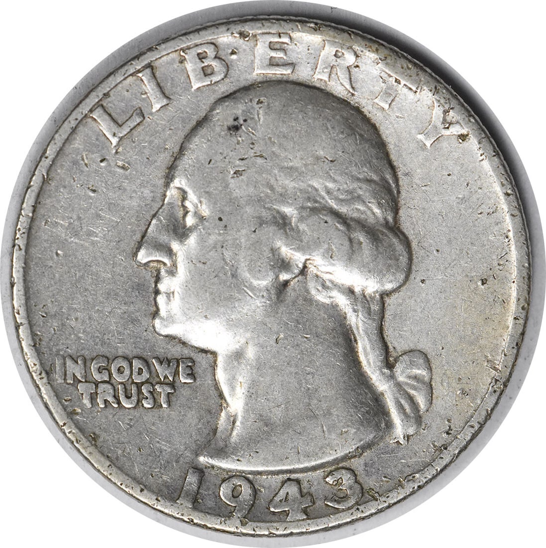 1943 Washington Quarter DDO FS-103 Uncertified 90% Silver Coin (1 of 2)