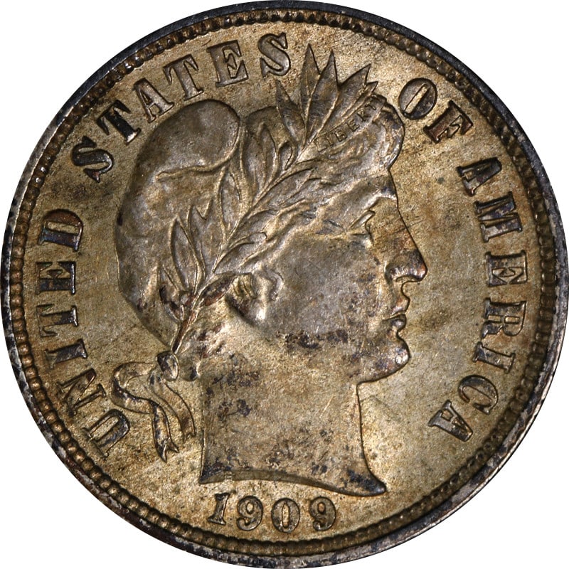 1909-P Barber Dime Silver Coin Circulated Philadelphia Mint: 1909-P Barber Dime Silver Coin Circulated Philadelphia Mint This 1909-P Barber Dime is a notable piece from the Philadelphia mint, showcasing the classic design of the Barber series. This coin is in c