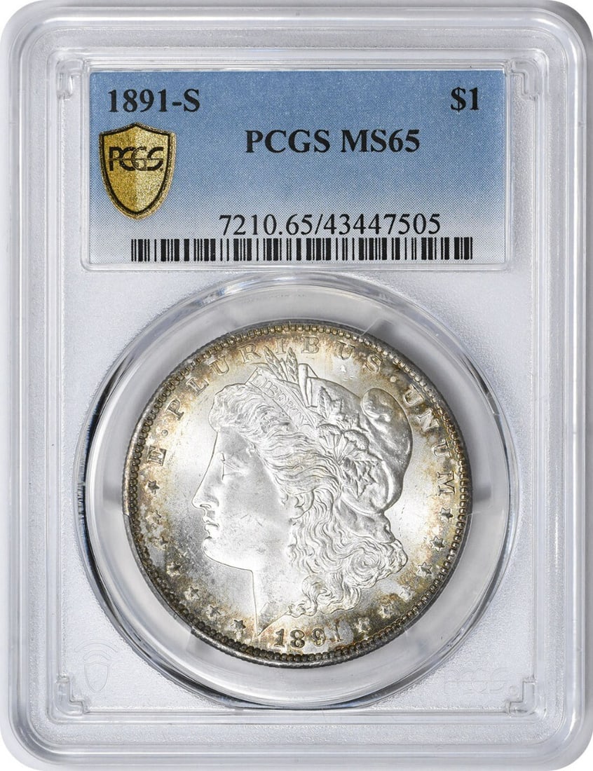 1891-S Morgan Silver Dollar MS65 Uncirculated PCGS Certified (1 of 4)