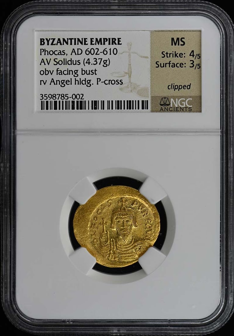 Phocas Byzantine Empire Solidus NGC MS 4.37g Certified Coin (1 of 4)