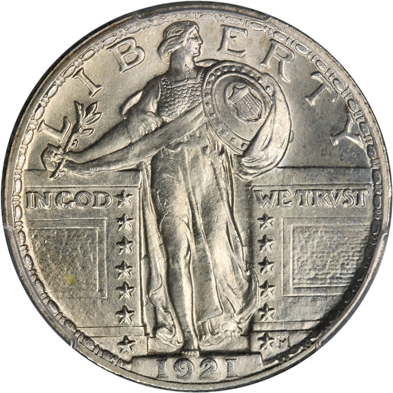 1921 Standing Liberty Quarter PCGS MS66 FH Blazing White Gem Coin (1 of 4)