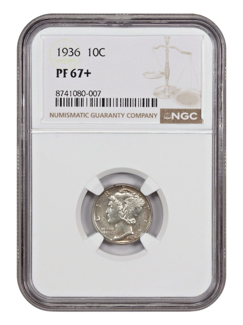 First Year 1936 Mercury Dime NGC PR67 Plus Proof Scarce 10C (1 of 4)