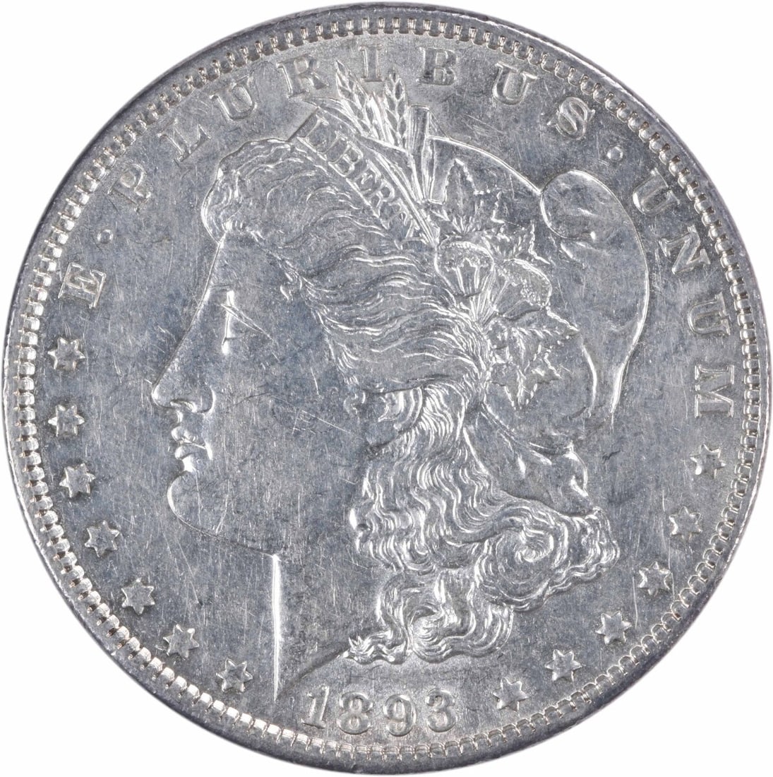 1893 Morgan Silver Dollar AU Uncertified 90% Silver Coin (1 of 2)