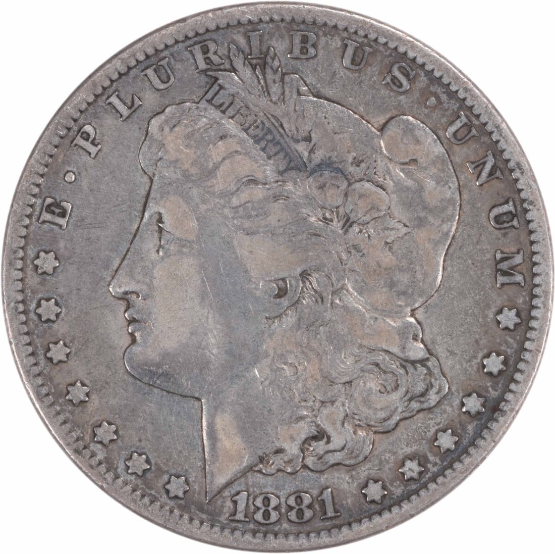 1881-CC Morgan Silver Dollar VF Uncertified 90% Silver Coin (1 of 2)