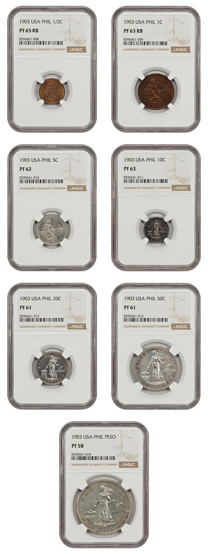 1903 US Philippines Proof Seven Coin Set NGC Certified PR58-65 (1 of 4)