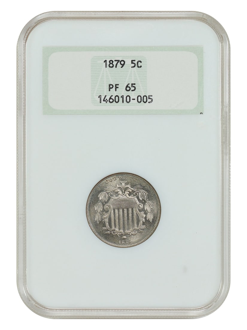 Proof 1879 Shield Nickel 5C Graded NGC PR65 Philadelphia Mint (1 of 6)