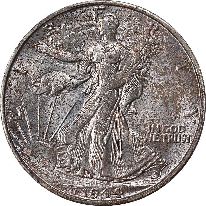 1944-S Walking Liberty Half PCGS MS65 Silver Coin with Nice Luster (1 of 4)