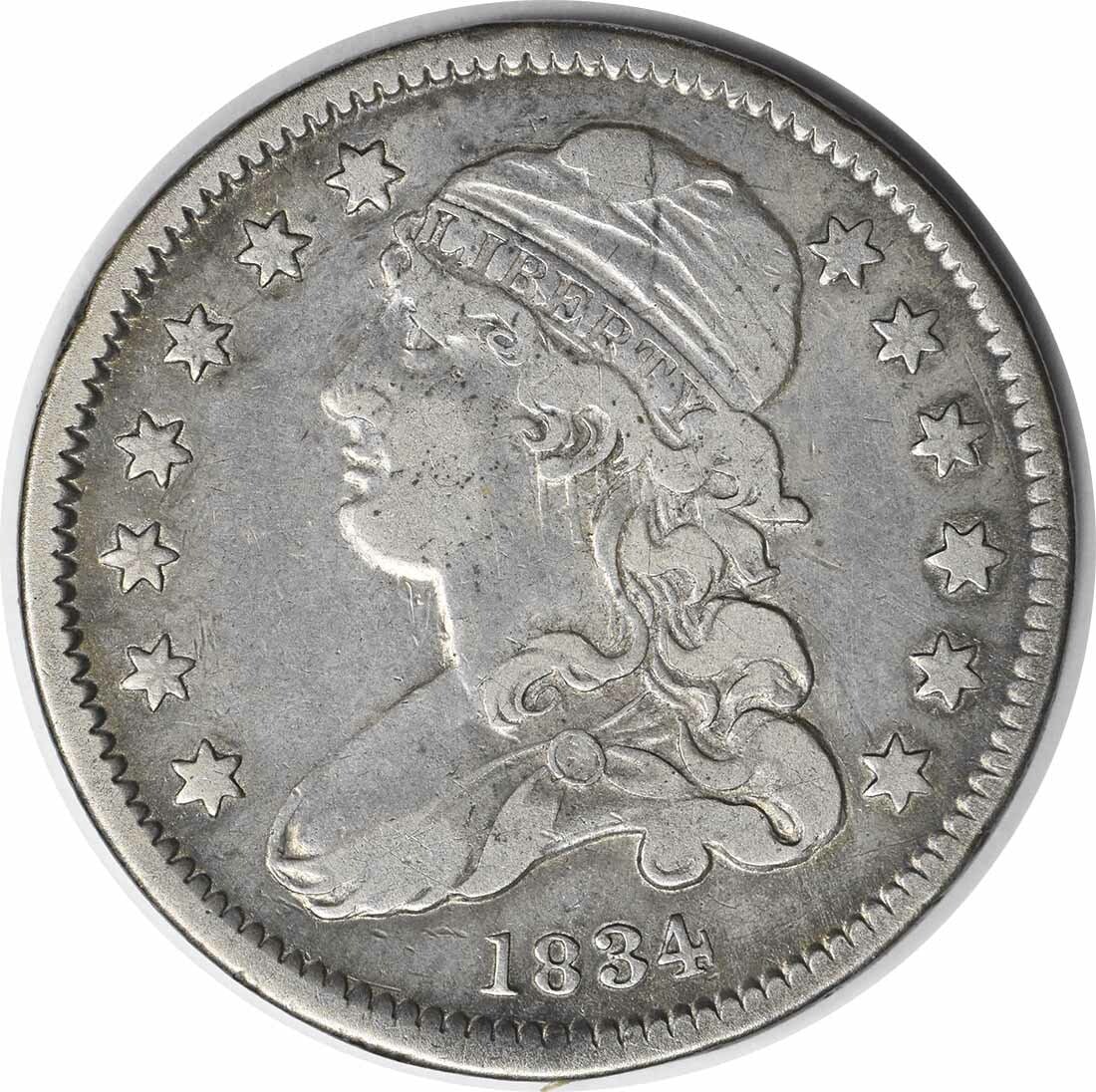 1834 Capped Bust Quarter XF Uncertified 25C by Kneass (1 of 2)
