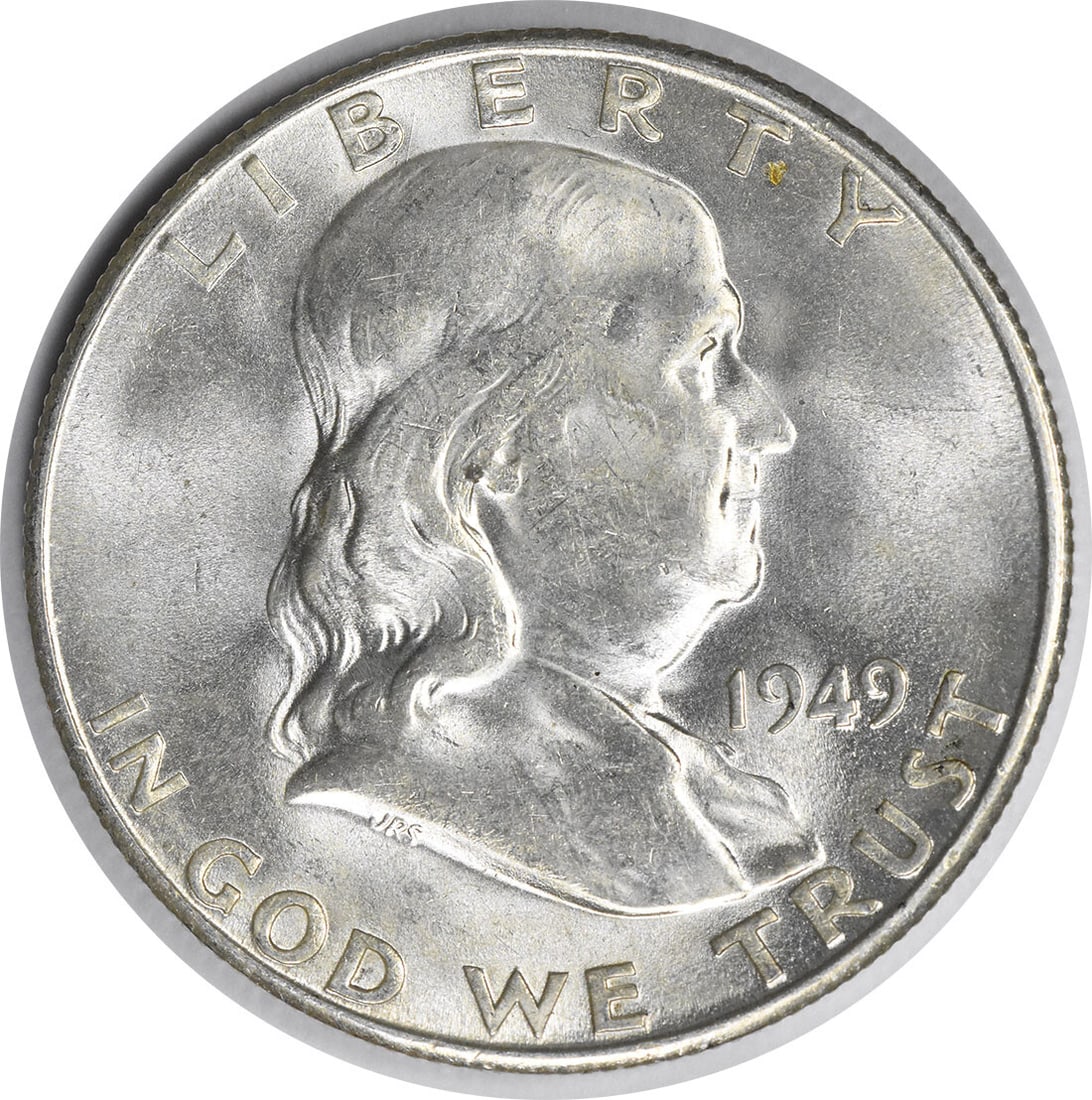 1949-S Silver 50C Franklin Half Dollar Choice Brilliant Uncirculated Uncertified (1 of 2)