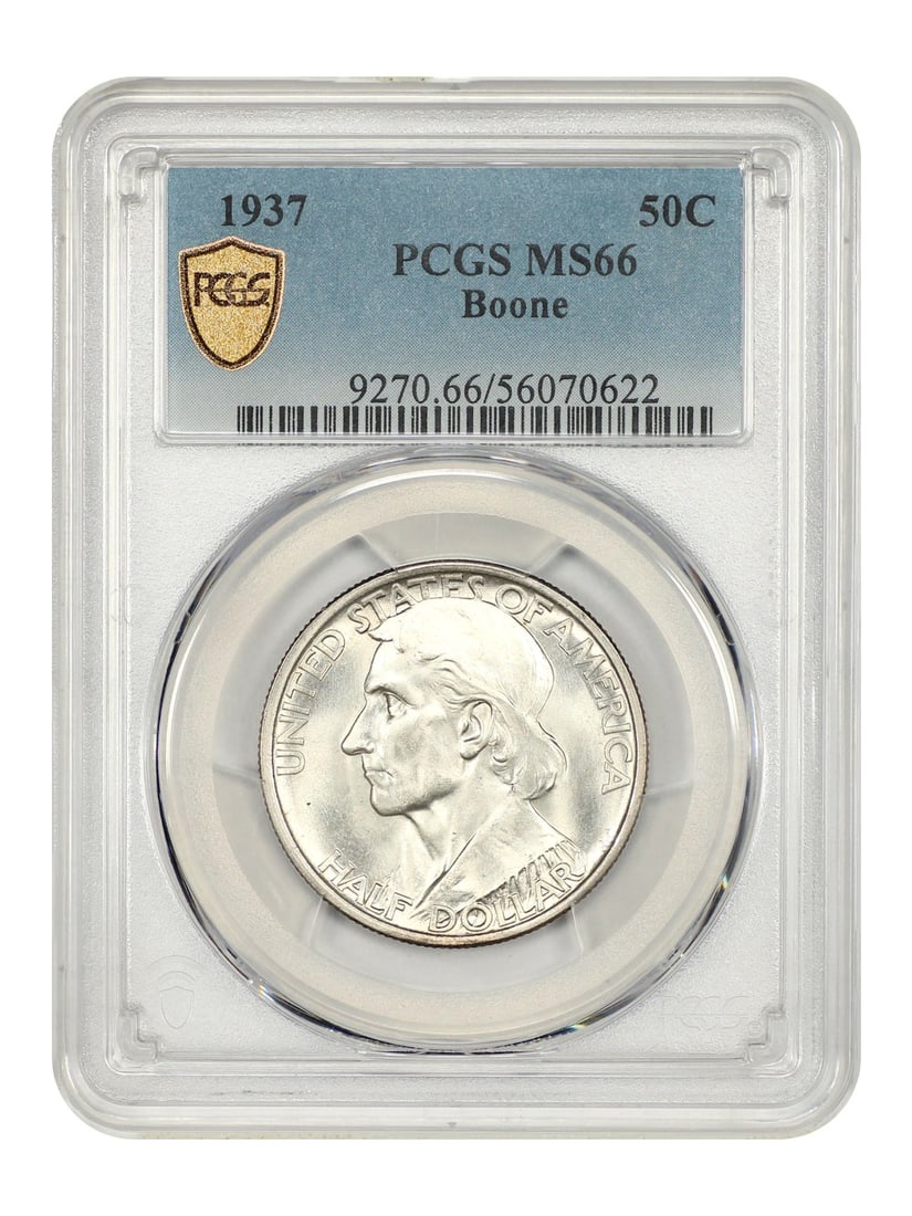 1937 Boone Half Dollar PCGS MS66 Classic Commemorative Silver Coin (1 of 4)