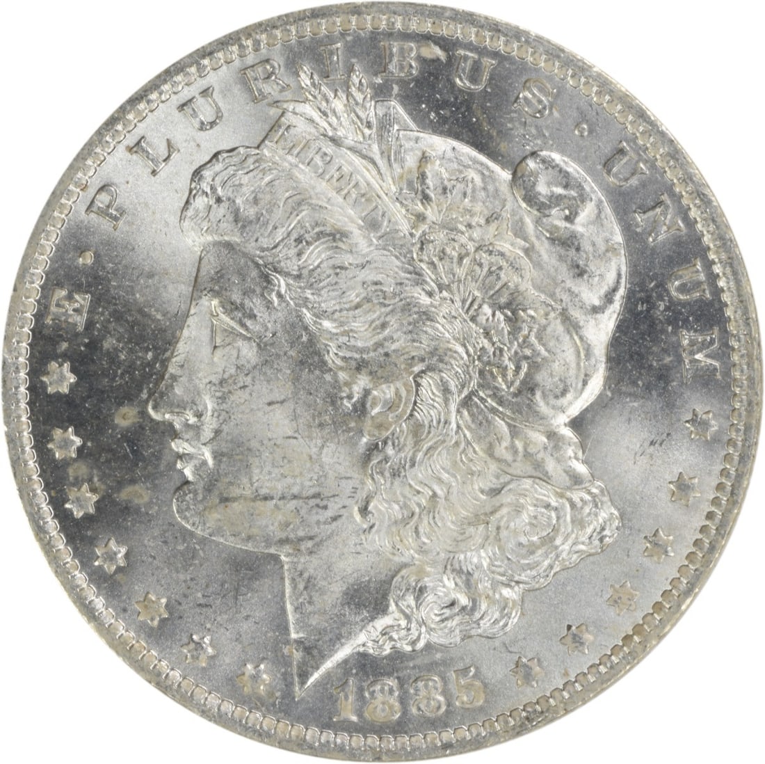 1885-O Morgan Silver Dollar Brilliant Uncirculated Silver Coin (1 of 2)