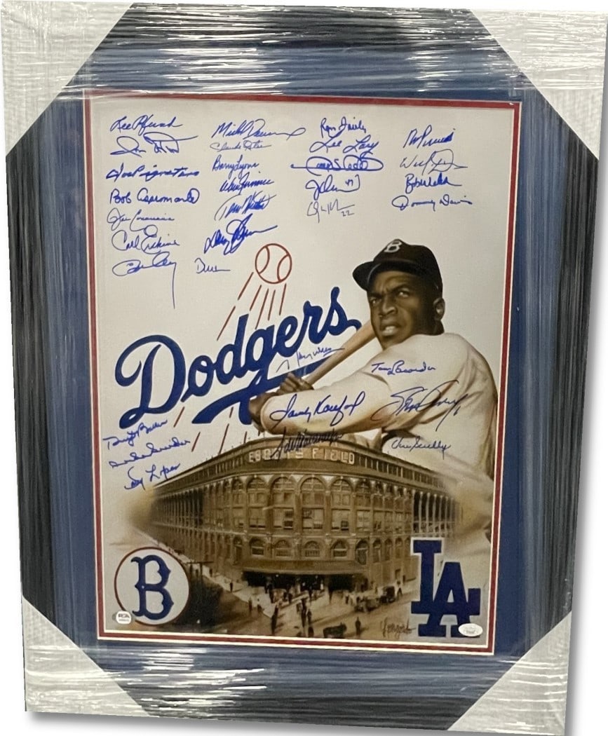 Dodger Greats Autographed 16x20 Photo Beckett Certified Koufax Kershaw Scully Lasorda (1 of 9)