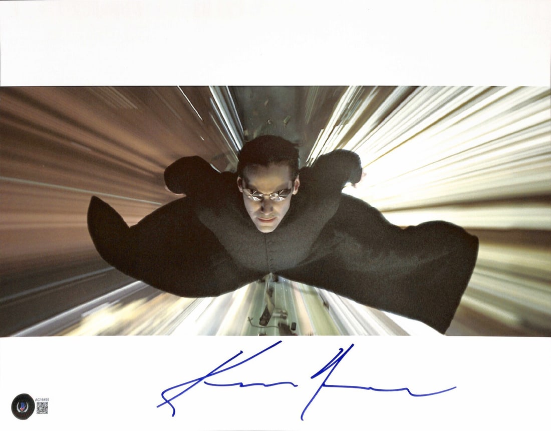 Keanu Reeves Signed 11x14 Matrix Photo Auto Grade 10 Beckett LOA (1 of 1)