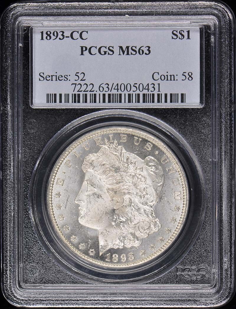 1893-CC Morgan Dollar PCGS MS63 Uncirculated Coin (1 of 2)
