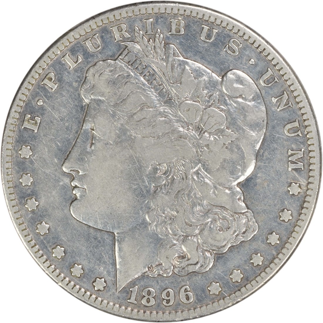 San Francisco Mint 1896 Morgan Dollar VF Grade Uncertified Silver Coin: San Francisco Mint 1896 Morgan Dollar VF Grade Uncertified Silver Coin This is a pre-owned 1896-S Morgan Silver Dollar from the United States, minted in San Francisco. The coin is composed of 90% silv