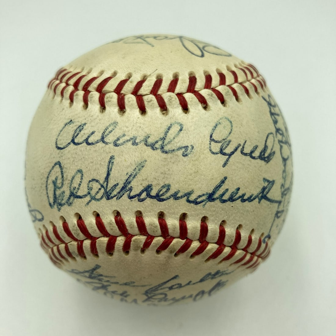 1967 St. Louis Cardinals Team Signed Baseball with 25 Signatures JSA (1 of 10)
