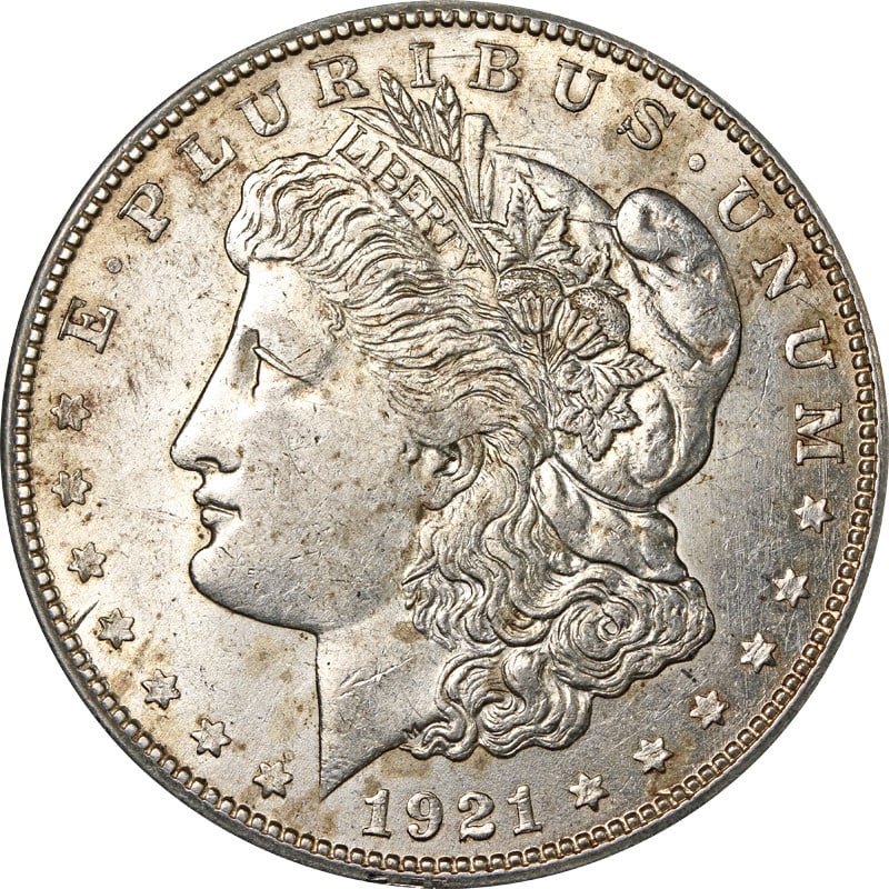 1921-S Morgan Silver Dollar VAM 1B4b Thornhead Silver Coin: 1921-S Morgan Silver Dollar VAM 1B4b Thornhead Silver Coin This 1921-S Morgan Silver Dollar features the distinctive VAM 1B4b variety known as Thornhead. The coin is composed of 90% silver, showcasing