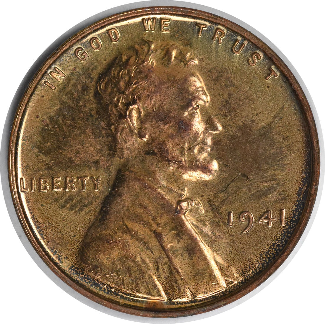 1941 Lincoln Cent Choice Proof Uncertified Copper Coin (1 of 2)