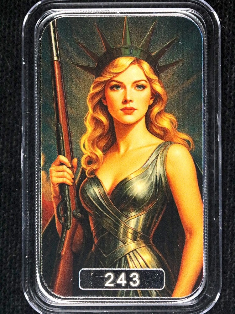 Colorized 2025 Americana Lady Liberty 1 oz Silver Bar in OGP (1 of 2)