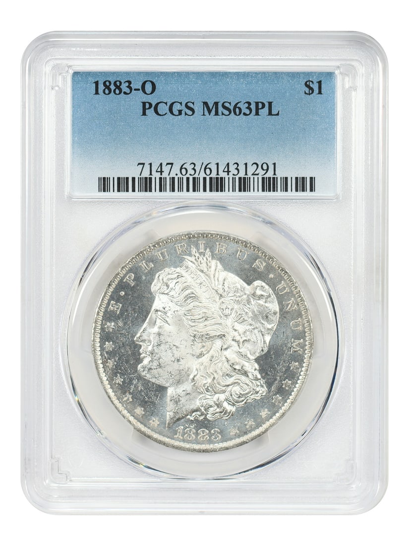 PCGS MS63PL 1883-O Morgan Silver Dollar Uncirculated Coin (1 of 4)