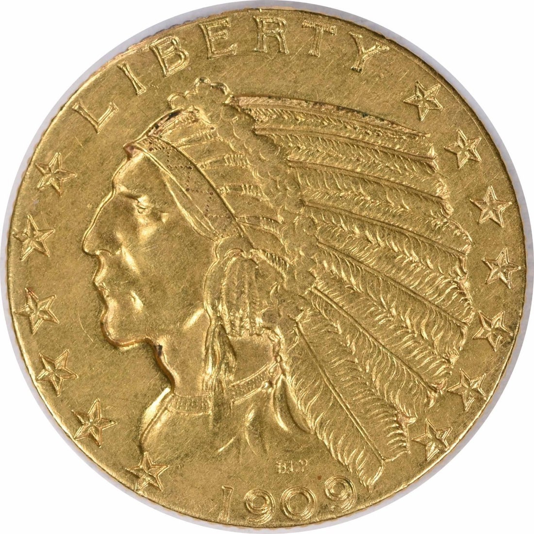 1909-D $5 Gold Indian Coin by Bela Lyon Pratt AU Uncertified (1 of 2)