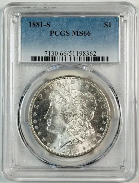 1881 S Morgan Silver Dollar PCGS MS66 Uncirculated (1 of 2)