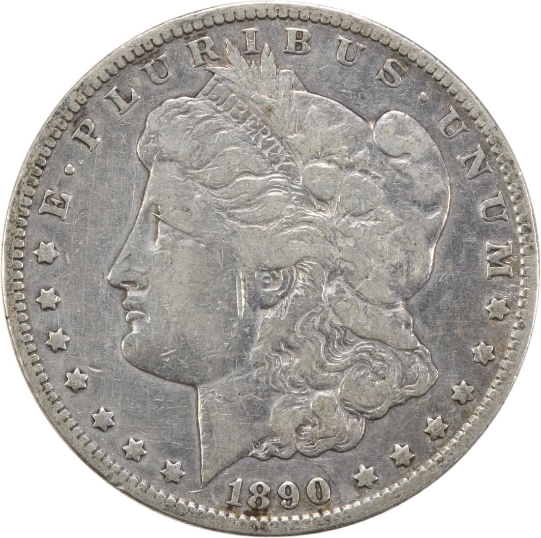 Morgan Dollar 1890 Carson City VF Grade Uncertified Silver Coin (1 of 2)