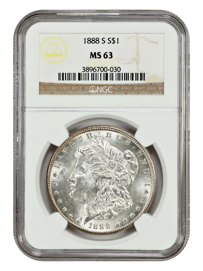 1888-S Morgan Dollar NGC MS63 Uncirculated Coin (1 of 4)