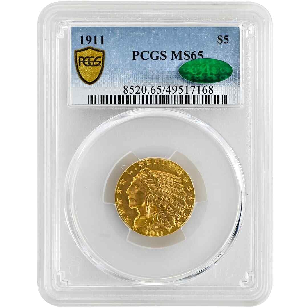 1911 $5 Indian Coin PCGS MS65 CAC Rare Uncirculated San Francisco (1 of 4)