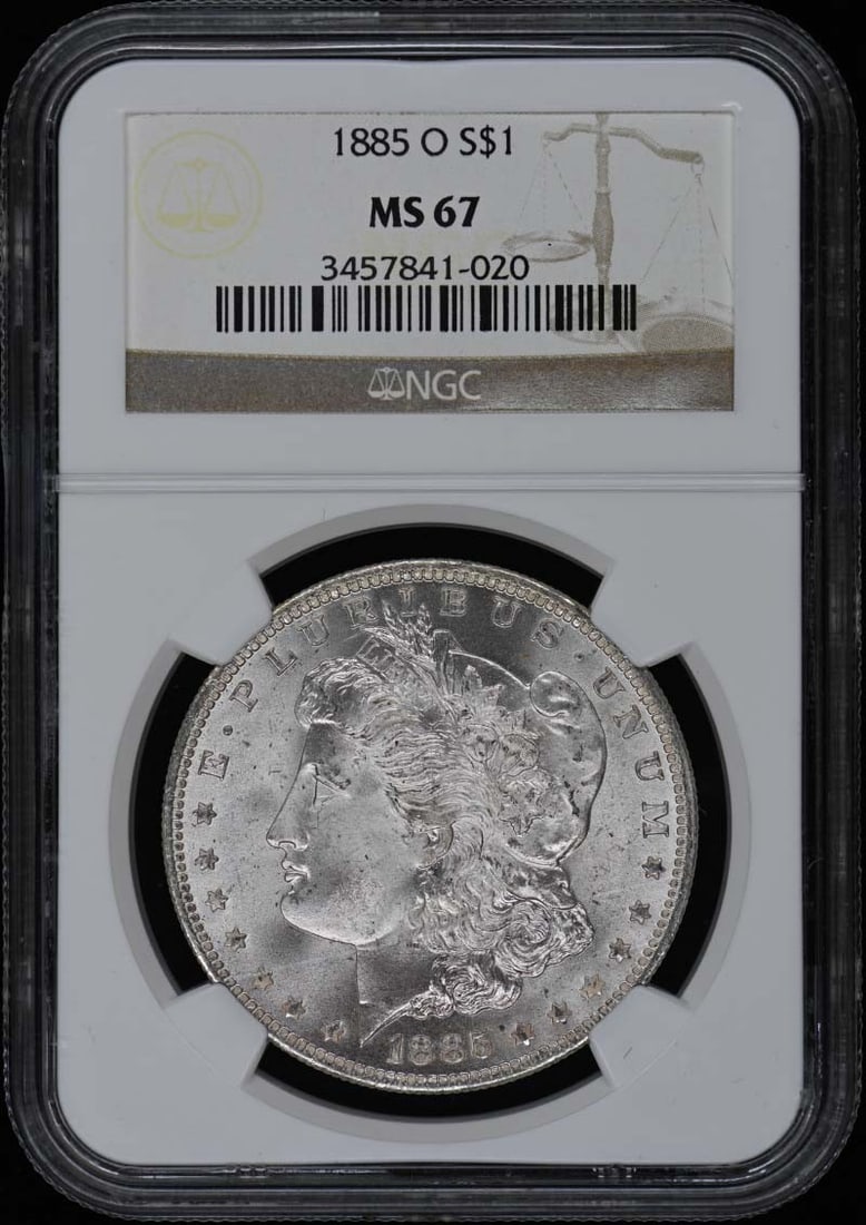 1885-O Morgan Dollar S$1 NGC MS67 Uncirculated New Orleans (1 of 2)
