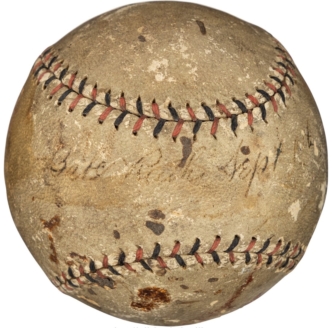 Babe Ruth Signed 1920 Yankees Baseball PSA DNA COA Inscribed (1 of 15)