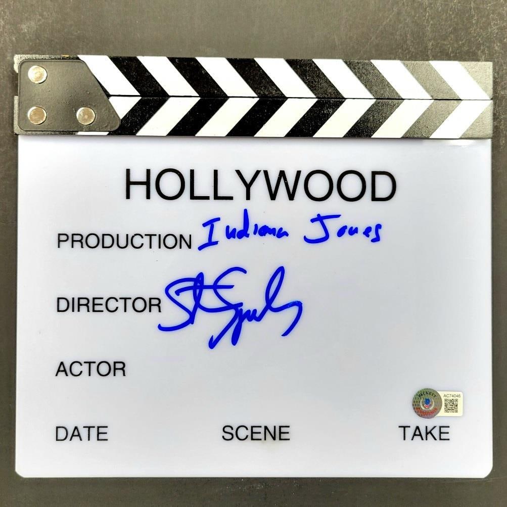 Steven Spielberg Signed Indiana Jones Clapboard Beckett Authenticated (1 of 5)