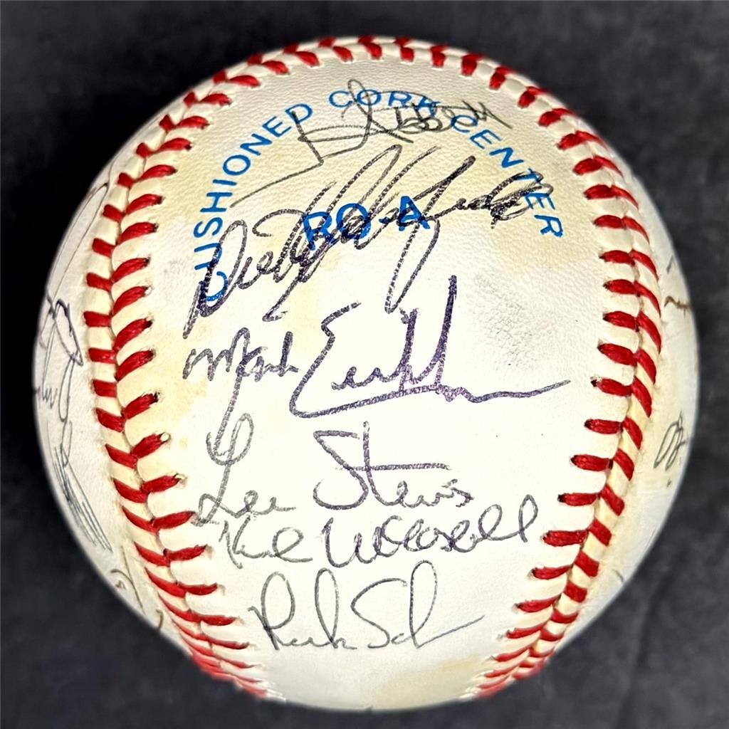 1990 California Angels Signed Baseball Jim Abbott Winfield Blyleven BAS: 1990 California Angels Signed Baseball Jim Abbott Winfield Blyleven BAS This official baseball features the signatures of three notable players: Jim Abbott, Dave Winfield, and Bert Blyleven, represent
