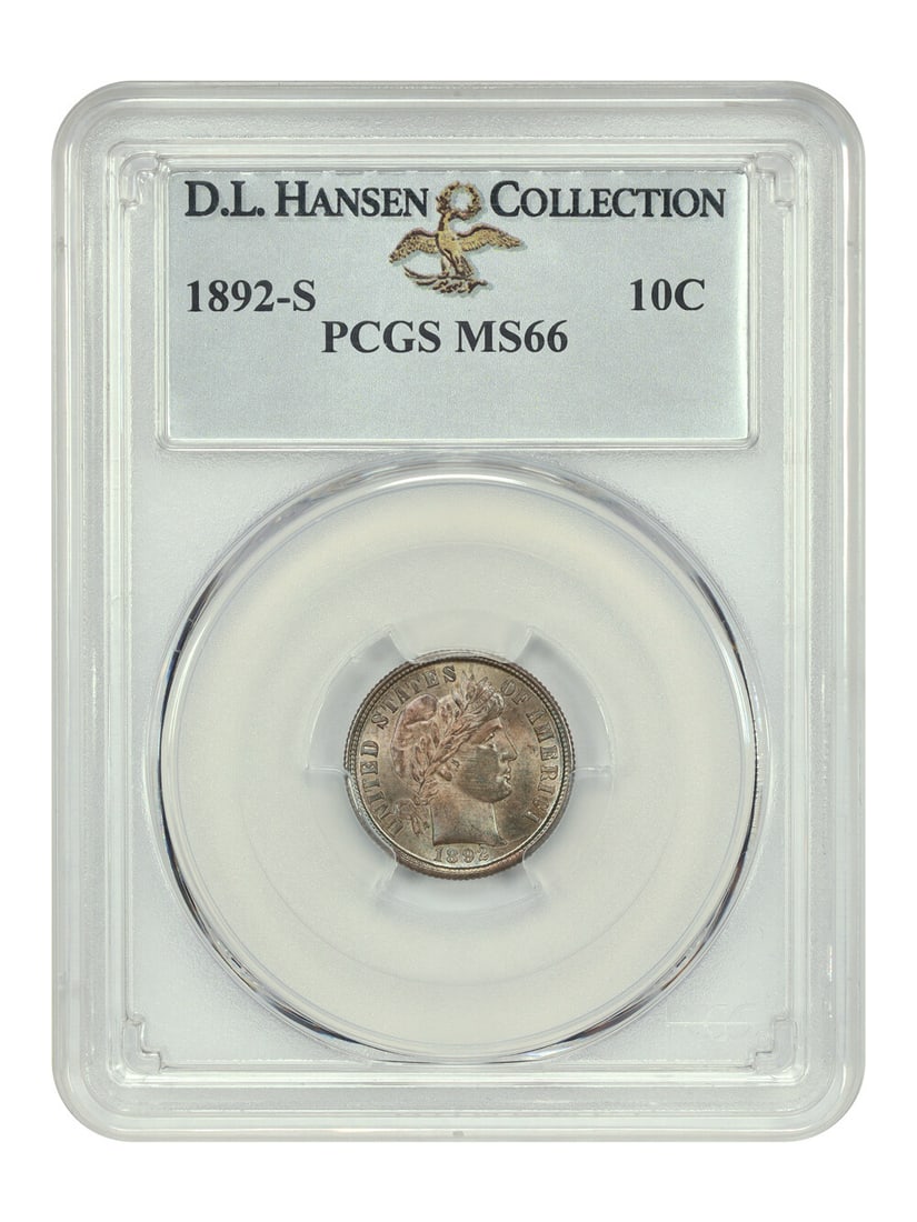 1892-S Barber Dime PCGS MS66 Uncirculated San Francisco Mint (1 of 4)