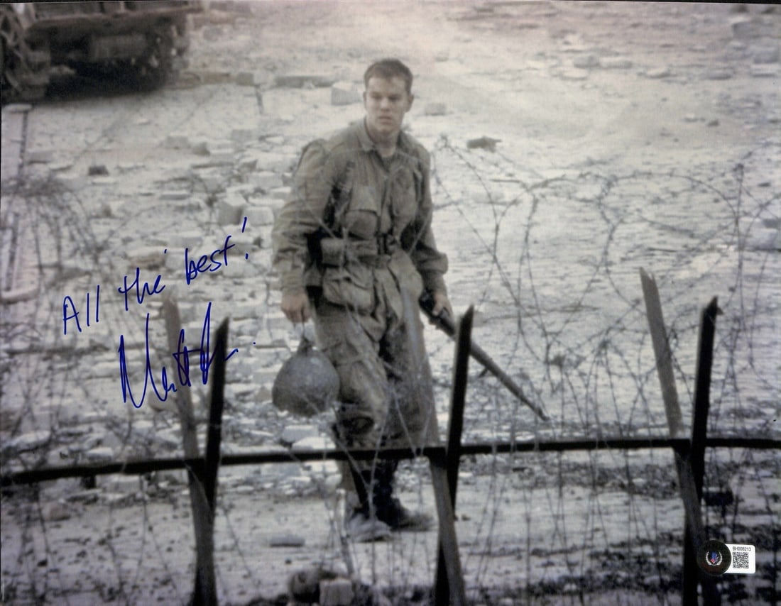 Matt Damon Signed Inscribed 11x14 Photo Saving Private Ryan Beckett Authenticated (1 of 1)