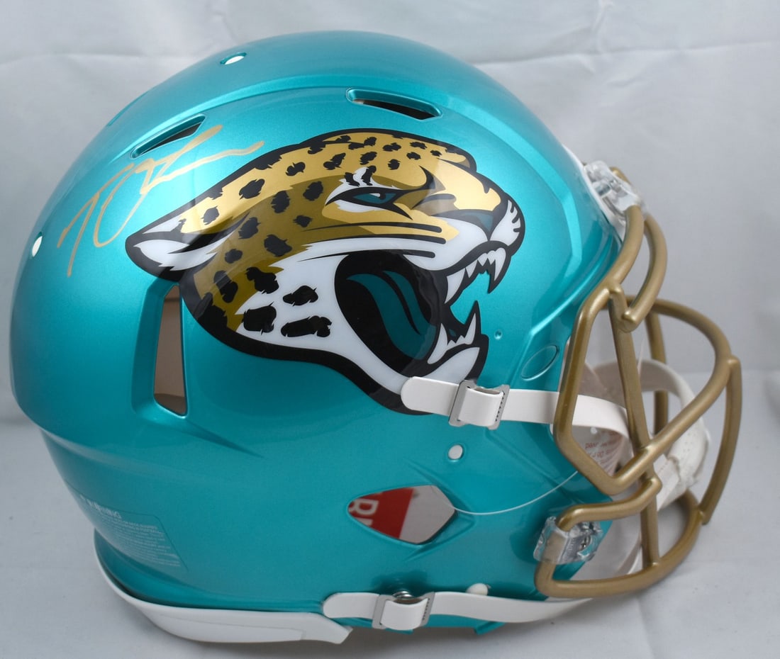 Trevor Lawrence Autographed Jaguars F/S Flash Speed Helmet Fanatics Authentic (1 of 5)