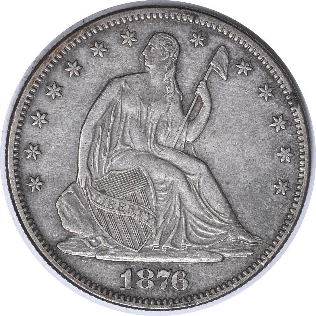 1876-S Liberty Seated Half Dollar Type 2 Reverse 50C Uncertified (1 of 2)