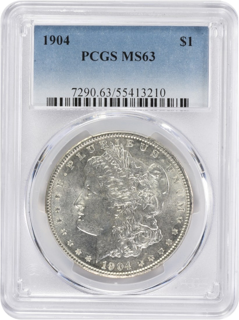 1904 Morgan Silver Dollar MS63 PCGS Uncirculated Coin (1 of 2)