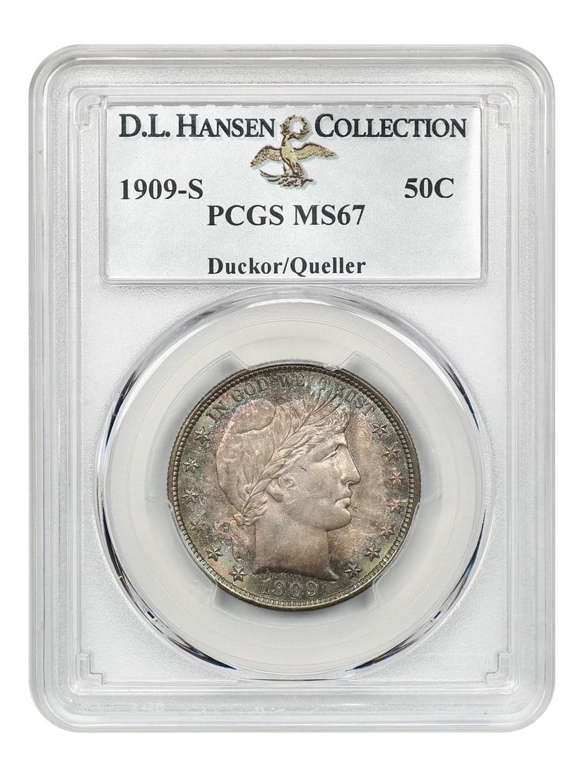 1909-S Barber Half Dollar PCGS MS67 Rare Toned Coin (1 of 4)