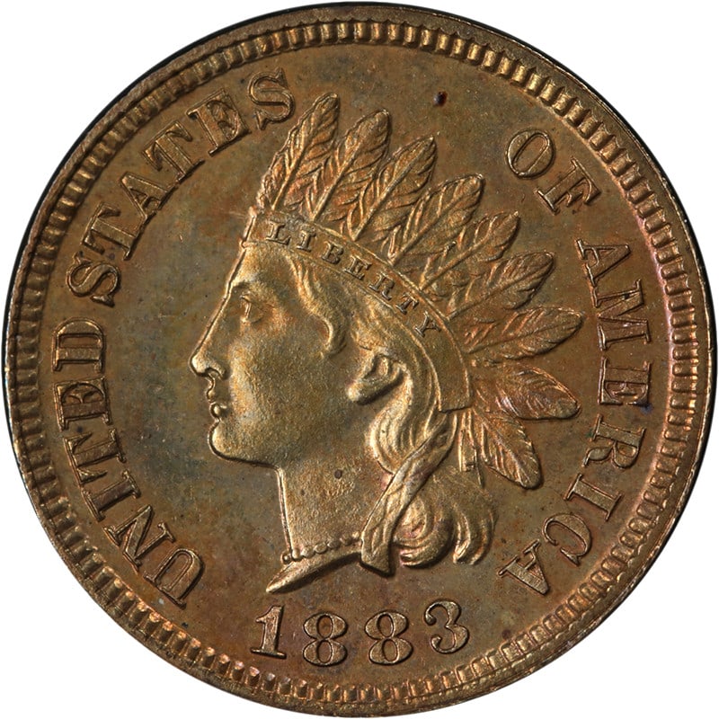 1883 Indian Cent Proof Copper Coin Uncertified Strong Strike (1 of 2)