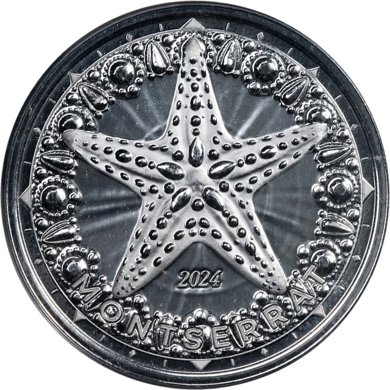 2024 Montserrat $2 Starfish 1 oz Silver Coin Brilliant Uncirculated in Capsule (1 of 2)