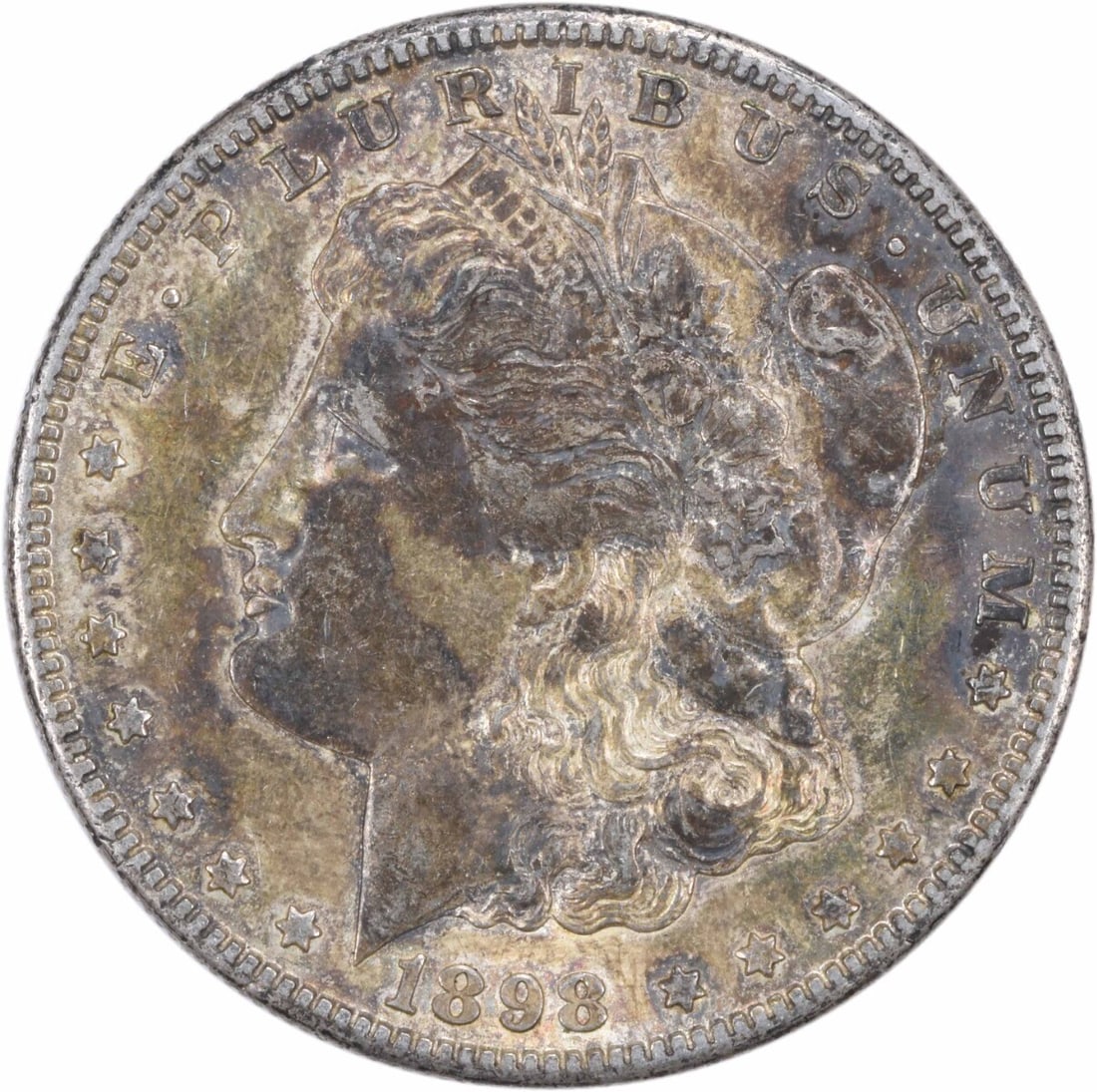 1898-S Morgan Silver Dollar AU Uncertified 90% Silver Coin: 1898-S Morgan Silver Dollar AU Uncertified 90% Silver Coin This 1898-S Morgan Silver Dollar is a classic American coin featuring the iconic design by George T. Morgan. Struck in San Francisco, this co