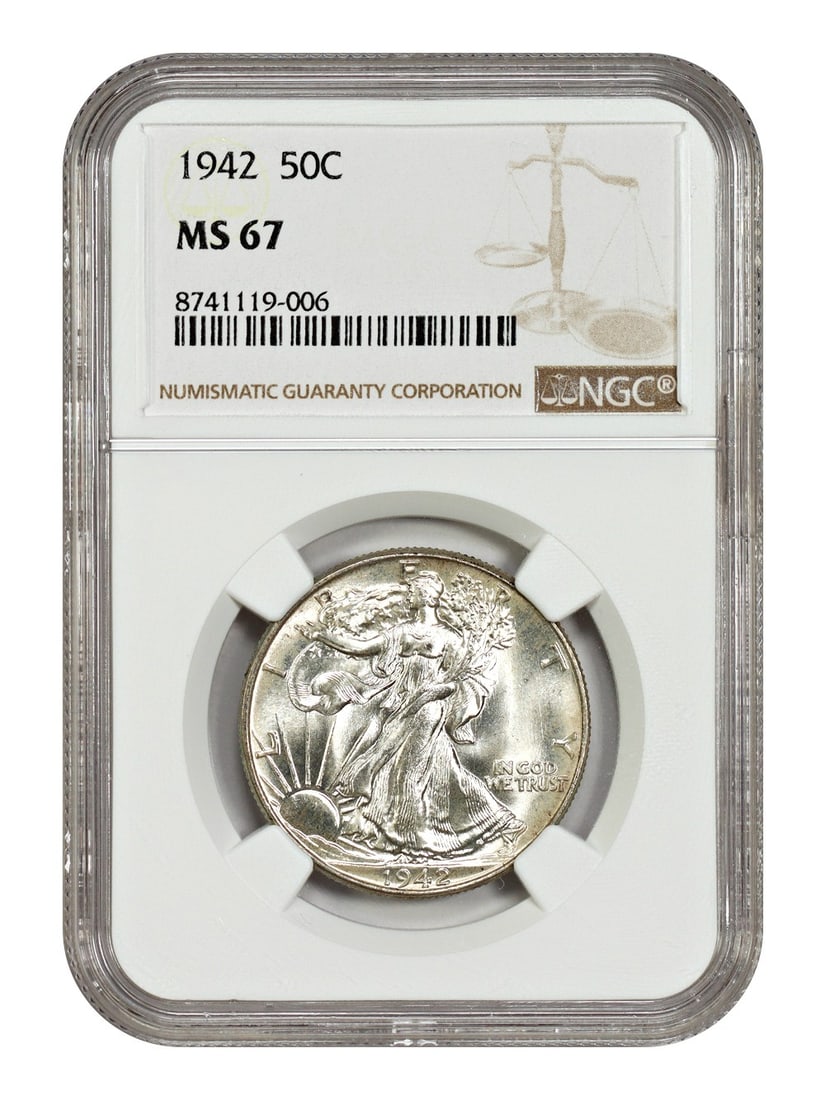 1942 Walking Liberty Half Dollar NGC MS67 Uncirculated (1 of 4)