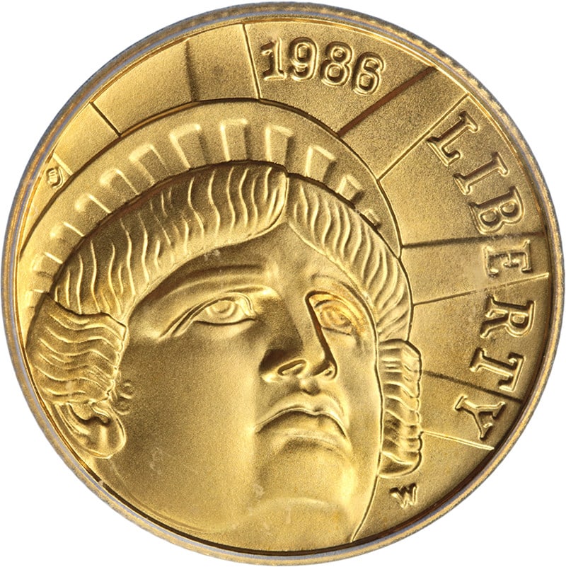 ICG MS70 1986-W $5 Gold Statue of Liberty Commemorative Coin (1 of 4)