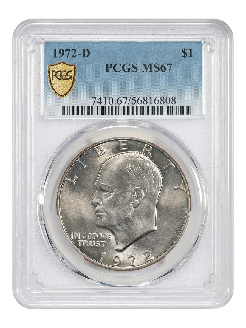 PCGS MS67 1972-D Eisenhower Dollar Uncirculated $1 Coin (1 of 4)