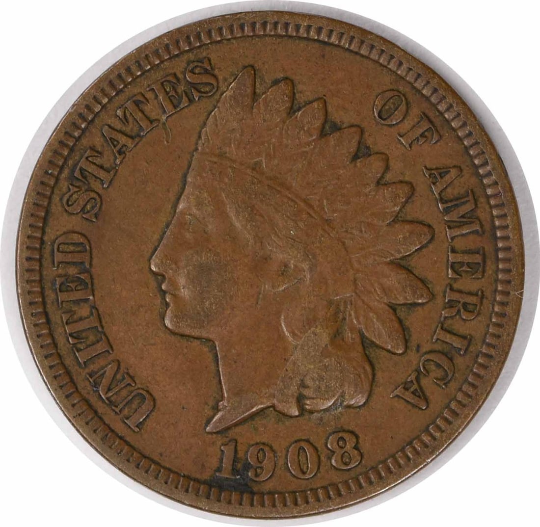 1908-S Indian Head Cent Copper Coin Km 90a Uncertified (1 of 2)