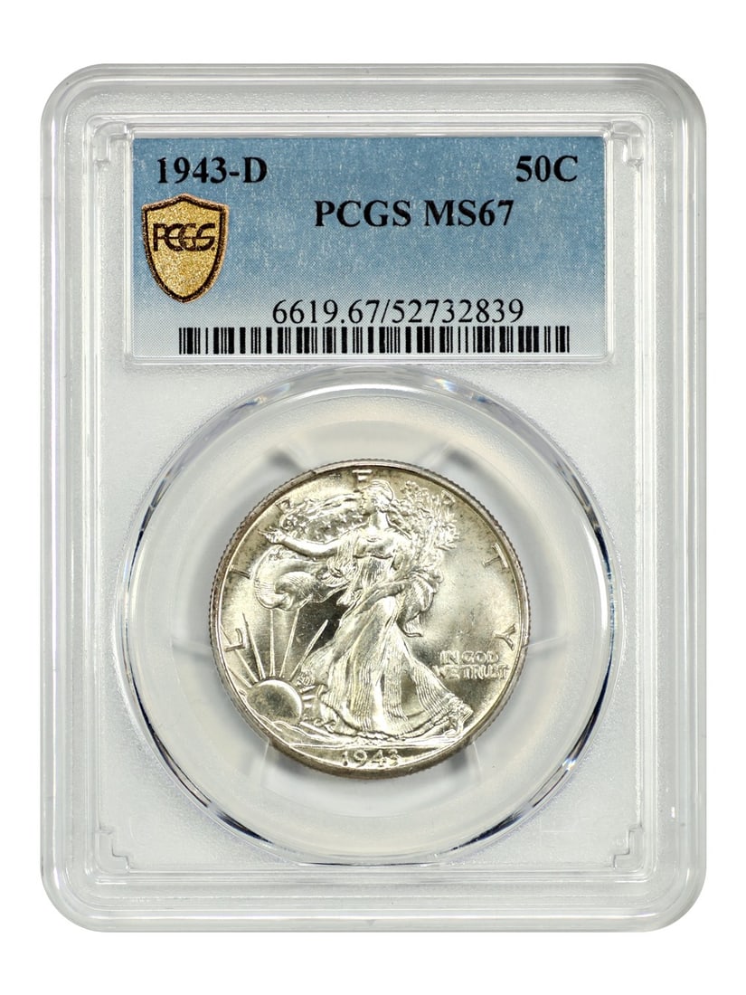 1943-D Walking Liberty Half Dollar PCGS MS67 Uncirculated (1 of 4)