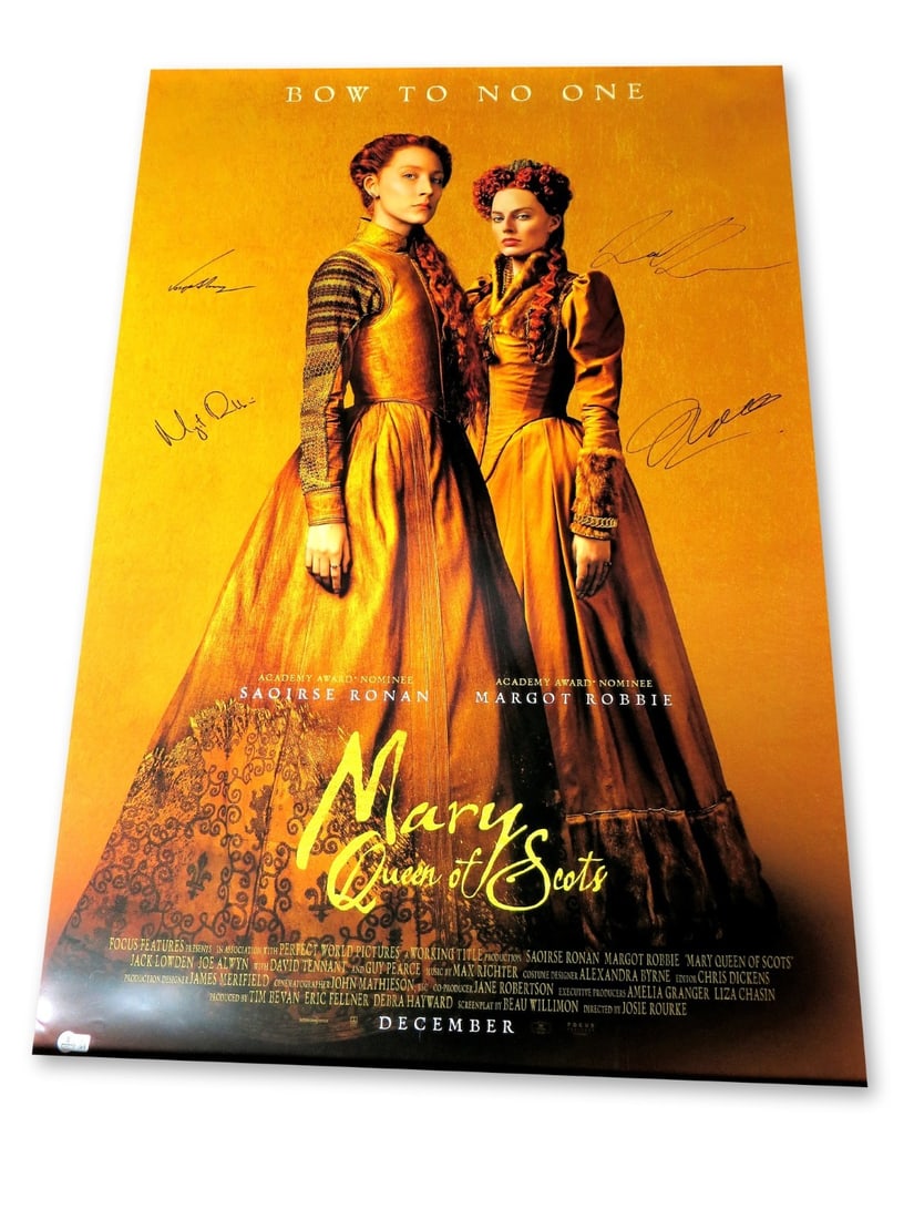 Mary Queen of Scots Autographed 27x40 Poster by Robbie Ronan Beckett Authenticated (1 of 2)